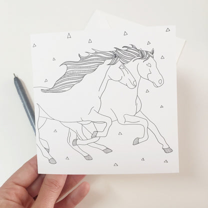 Wild Horses card