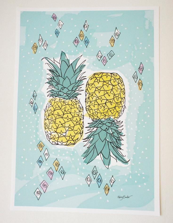 Pineapple large art print