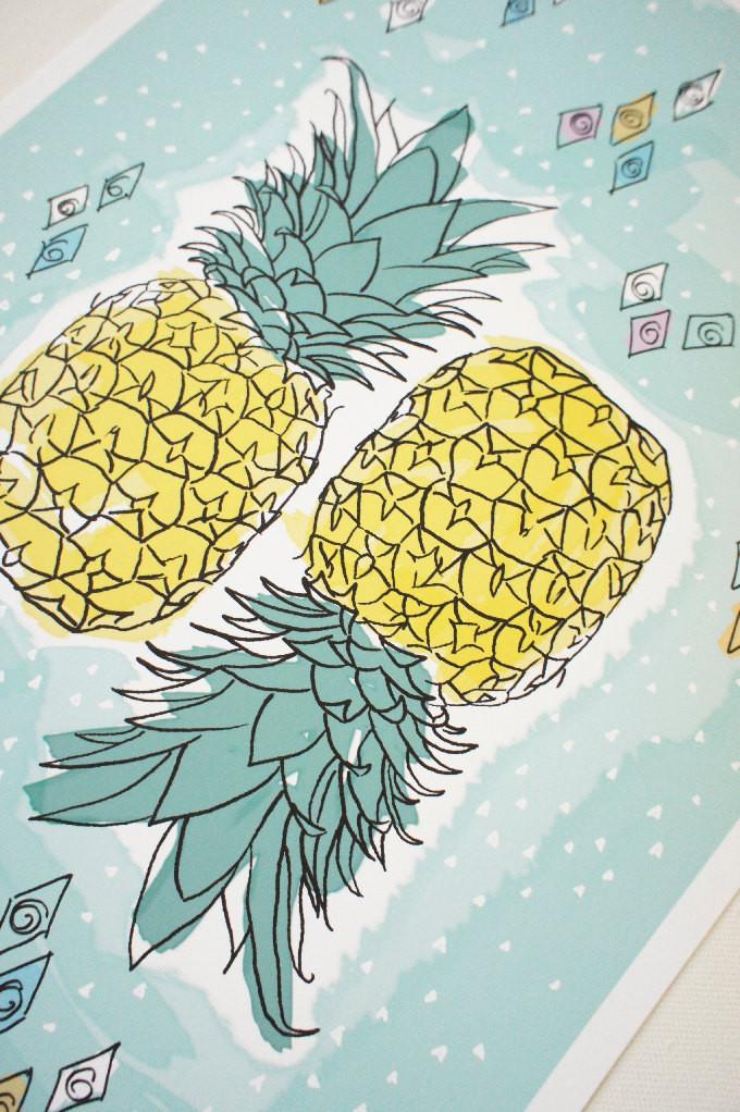 Pineapple large art print
