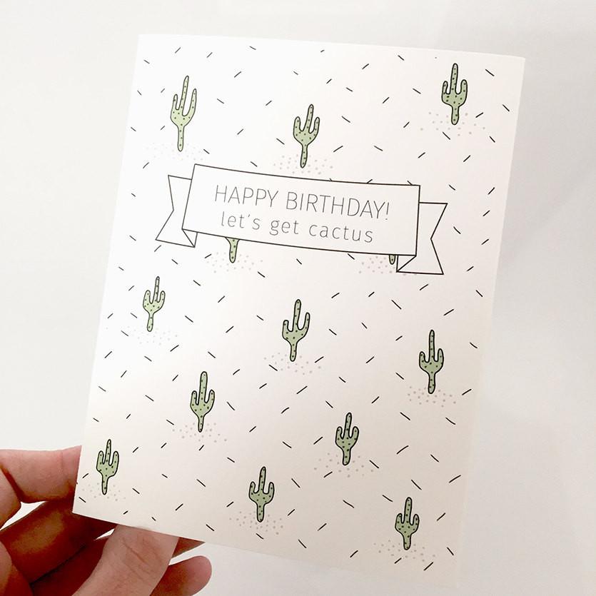 Birthday card Cactus